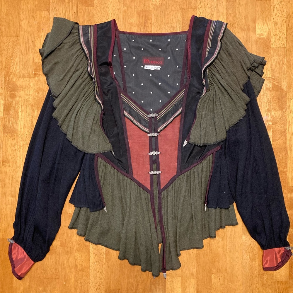 Vintage Moresca Dover Jacket Bodice with attached sleeves. L.